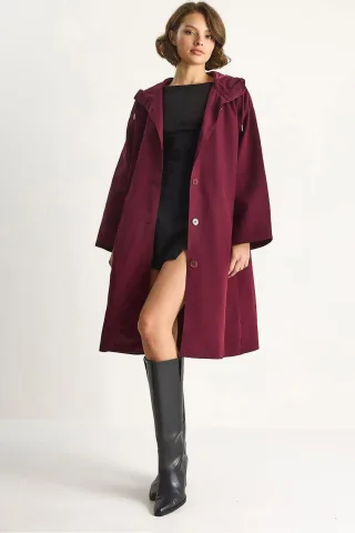 Oversized Midi-Trenchcoat mit Schalkragen