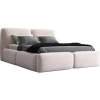 A&J MöbelLand GmbH Polsterbett OLKE-OM mit Bettkasten und Lattenrost. (Bett mit Kopfteil. Lattenrost und Bettkasten Inclusive! Viele Varianten zur Auswahl – wählen Sie Größe und Farbe!, TOP ANGEBOT), Länge: 220 cm Höhe Kopfteil: 100 cm