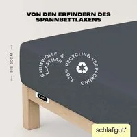 Schlafgut Spannbettlaken EASY JERSEY ELASTHAN Bettlaken, 170 g/m², 95% Baumwolle, 5% Elasthan, Jersey, Gummizug: rundum, (1 Stück), Spannbettlaken bis 30 cm Höhe, bügelfrei, pflegeleicht, perfekter Sitz