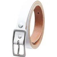 COLOGNEBELT Ledergürtel OM11-SL-Weiss MADE IN GERMANY, Weiss Kürzbar, 100 % Echtleder, Unisex