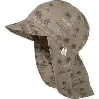 MAXIMO Schirmmütze (1-St) Khaki, Schildmütze, Camping-Motiv, Leinen-Mix, Jungen
