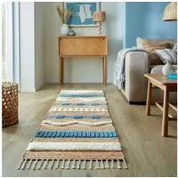 FLAIR RUGS Läufer Medina, mit abstraktem Streifenmuster, rechteckig, Höhe: 12 mm, Boho-Look, aus Naturfasern wie Wolle & Jute, Teppichläufer
