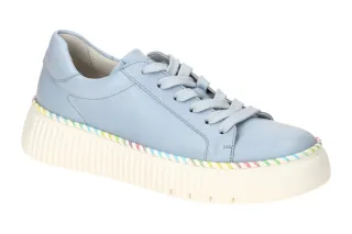 Gabor 63.240 - Sneaker in hellblau + bunt + wei?, Echtleder mit Komfort Fu?bett