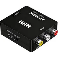 ibettertec RCA zu HDMI-Konverter, 1080P AV-zu-HDMI-Adapter Stecken Adapter RCA (CVBS) Eingang, HDMI Ausgang, Micro-USB Stromanschluss zu 3 RCA-Eingänge, HDMI-Ausgang, Micro-USB-Stromanschluss, Abspielen 720p/1080p@60Hz Composite CVBS Video-Audio-Konv