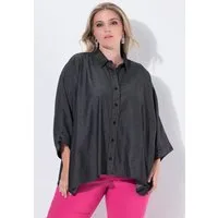 MIAMODA Longbluse Bluse oversized 3/4-Fledermausärmel