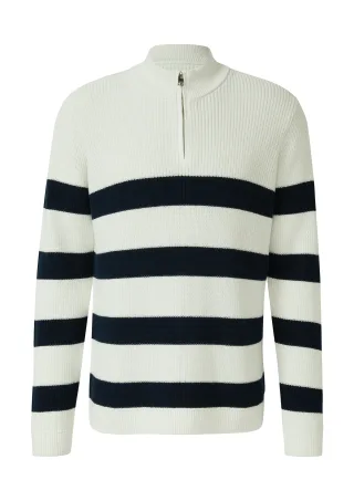 s.Oliver - Strickpullover creme/blau - Gr. - XL