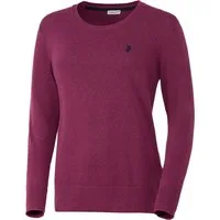 US Polo Assn. Rundhalspullover Perfekte Passform mit Bündchen-Abschluss