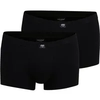 CECEBA Boxershorts CECEBA Herren Pants schwarz uni 2er Pack (2-St)