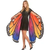 JADEO Kostüm Zauberhafte Schmetterlingsflügel für Erwachsene bunt