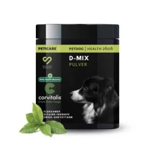 Peticare D-Mix Pulver - Sättigend mit Ballaststoffen für Hunde