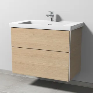 Sanipa 3way Waschtischunterbau zu Villeroy & Boch Subway 3.0 Waschtisch mit 2 Auszügen, Eiche-Nordic BR84848