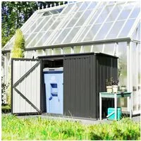 Outsunny Mülltonnenbox mit aufklappbarem Deckel (Müllbox, 1 St., Mülltonnenverkleidung), Dunkelgrau