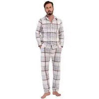 Vienetta Schlafanzug Herren Fleece Pyjama (2 tlg) Modisches Design