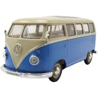 Welly Modellauto VW Classical Bus T1 1962 blau weiß, Maßstab 1:24