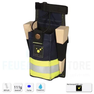 Geräte-Holster | tee-uu | HYBRID | an Schultertragegurt oder Koppel tragbar | elastisches Sicherungsband | universell bestückbar | Reflexstreifen