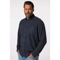 JP1880 Businesshemd Piqué-Hemd Langarm acid washed Kentkragen