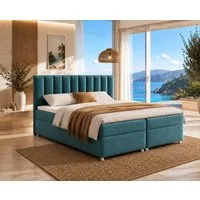 Best for Home Boxspringbett Trinity K-10 mit zwei Bettkasten Premium mit Komfort Topper – modern (Doppelbett mit Stauraum, Federkernmatratze, gepolstertes Kopfteil, Doppelbett versch. Größen, 140x200 160x200 180x200 200x200 cm), Handwerksqualität, TO