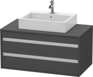 Duravit Ketho Konsolenwaschtischunterbau wandhängend Graphit Matt 1000x550x496 mm - KT665504949 KT665504949