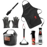 SmokeFire Starterset, 7-teilig, Grillbesteck schwarz