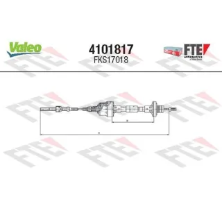 Valeo Kupplungsseil Opel Astra F 4101817
