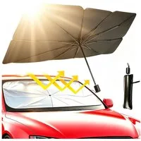 Mutig Autosonnenschutz Auto Sonnenschutz Frontscheibe 140x78 cm Faltbarer Sonnenschirm, 125 x 65 cm, (für Auto UV Schutz Reflektierend Hitzeschutz Windschutzscheibe, Kratzfest UV Beständig Universal für PKW SUV LKW), Leicht Kompakt Sommer Auto Zubehö