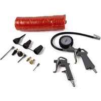 Weber GmbH Druckluftschlauch Druckluft Set 14-teilig, 10m Spiralschlauch, 10 versch. Aufsätze