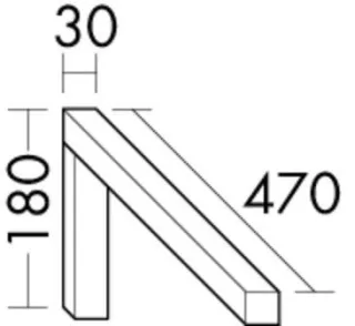 Burgbad Konsolenträger 180x30x470 , ACAD003 ACAD003
