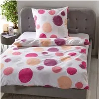 TRAUMSCHLAF Bettwäsche Kreise, Seersucker, 2 teilig, ideale Sommerbettwäsche in herrlicher Seersucker Qualität