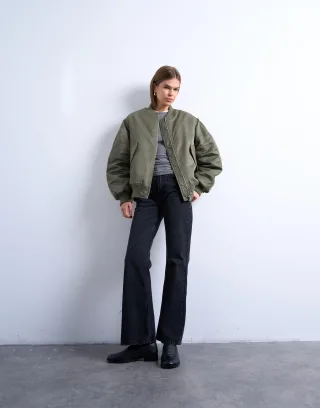 TOPSHOP - TSAVA BOMBER Medium Green - Gr. - M
