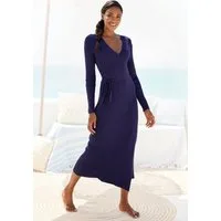 LASCANA Strickkleid Loungekleid zum wickeln mit Taillengürtel, Loungewear