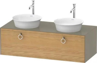 Duravit White Tulip Konsolenwaschtischunterbau wandhängend Natur Eiche & Stein Grau Matt & Hochglanz WT4983BH5H2