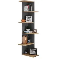 VCM Wandregal Balos Bücherregal B. 37 x T. 37 x H. 140 cm, Schafft offene Ablageflächen für Bücher und Deko, Wohnzimmer oder Flur