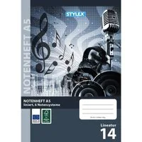 Stylex Schulheft STY Schulheft A5 16 Bl Lineatur 14 Notenheft