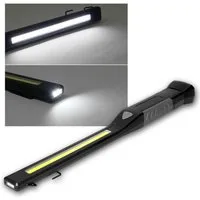 Virone LED Arbeitsleuchte LED Akku-Stableuchte mit Magnetfuß & Haken, kaltweiß