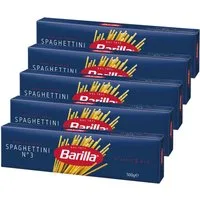 Barilla Nudeln, Barilla Spaghettini Nummer 3 Hartweizennudeln Pasta 500g 5er Pack