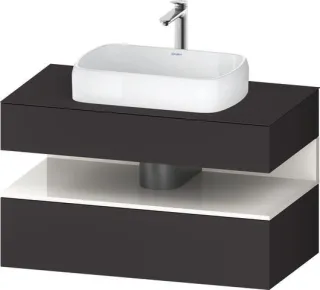 Duravit Qatego Konsolenwaschtischunterbau wandhängend Graphit Supermatt 1000x550x600 mm - QA47310228 QA4731022800010