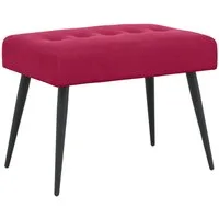 vidaXL Sitzbank Bank mit Knopfheftung Weinrot 60 x 40 x 45 cm Samt (1-St)