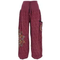 Guru-Shop Relaxhose Weite Pluderhose mit breitem Bund und.. Ethno Style, alternative Bekleidung