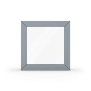 Fenster Hellgrau, Kunststoff, aluplast IDEAL 4000, 510 x 510 mm, Grau ähnlich RAL 7001, nach Maß