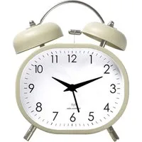 Miraval Quarzwecker Analoger Wecker Beige mit Licht Beleuchtung, Snooze & robustes Metallgehäuse
