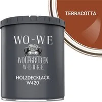 WO-WE Holzlack Holzfarbe Wetterschutzfarbe Holzanstrich W420, 1-10L, Seidenglänzend, Wasserbasis