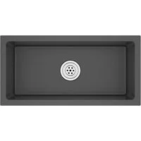 vidaXL Einbauspüle Handgemachte Einbauspüle Schwarz Edelstahl, 30/60 cm