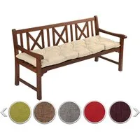 sunnypillow Bankauflage Bankauflage Stuhlkissen viele Farben und Größen zur Auswahl, 130 x 40 cm cremefarben