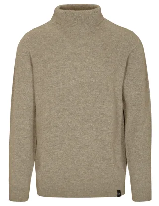 COMMANDER Finest Clothing - Pullover mit Rollkragen taupe - Gr. - 3XL
