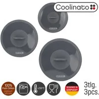 Coolinato Frischhaltedeckel Set 3tlg Silikon Deckel, (3-tlg)