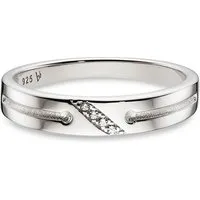 Bruno Banani Silberring Schmuck Geschenk Damenring rhodiniert, mit Zirkonia (synth)