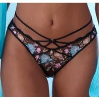 Vivance String aus bunter, floraler Spitze mit Bänder-Optik