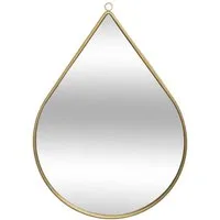 Atmosphera Créateur d'intérieur Wandspiegel Deko-Spiegel, tropfenförmig, 21 x 29 cm, golden