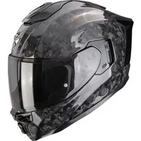Scorpion Exo Motorradhelm Exo-1500 Carbon Air Onyx Helm, antifog beschichtet,Notfallsystem-Polsterung (EQRS),geeignet für