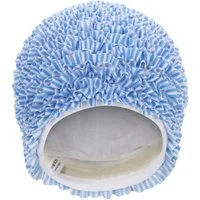 Fashy Badekappe Fashy Badehaube Rüschen Aqua Blau Weiß 3449-59 Damen Badekappe